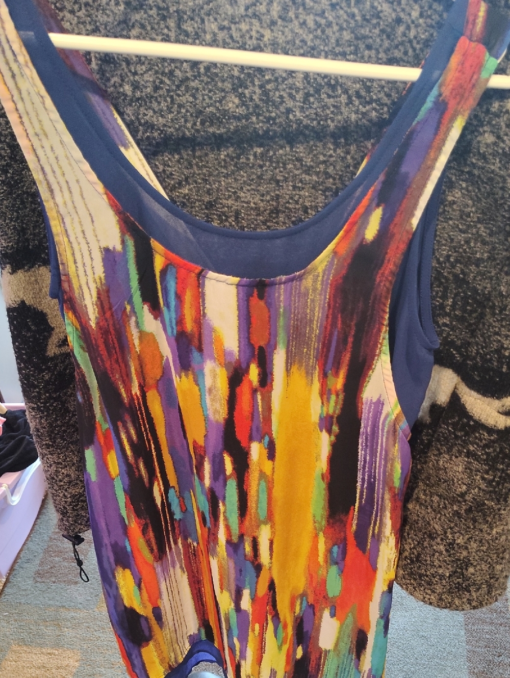 AKIRA Multicolor Abstract Stripe Tank Top